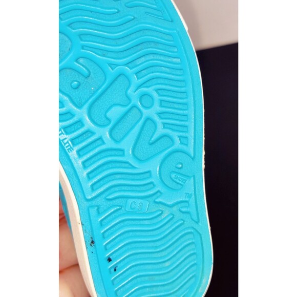 Native Bloom Little Kids Sky Blue Size C8 Unisex Slip On Lite Sandals - Picture 10 of 13